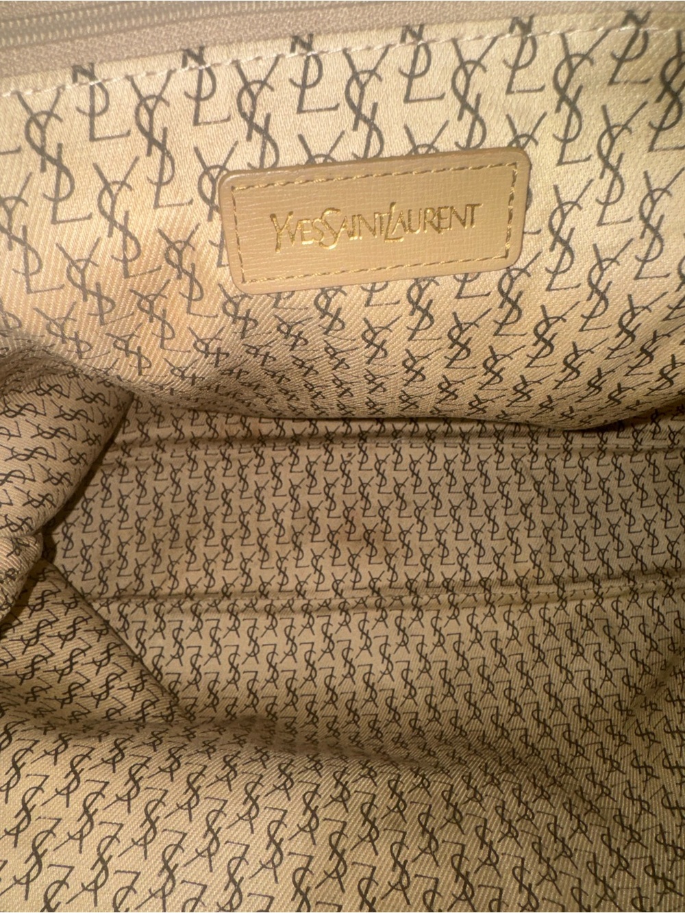Yves Saint Laurent Brown Monogram Tote with COA and dust bag - Picture 4 of 7